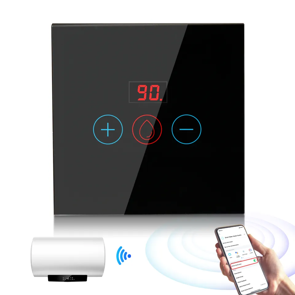 Smart Immersion Heater Timer Switch, 2.4Ghz WiFi Water Heater Switch, Smart  Wall Touch Boiler Switch With Timer Works With Alexa, Google Home And Smart  Life APP, White, 20A, 4400W | Lazada