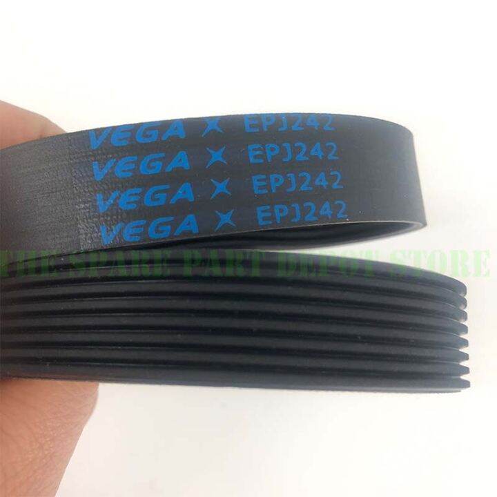 2ชิ้น-vega-สายพานขับ-s-epj242สายคาดสายพานขับแท้สีน้ำเงินติดป้าย8ซี่โครง