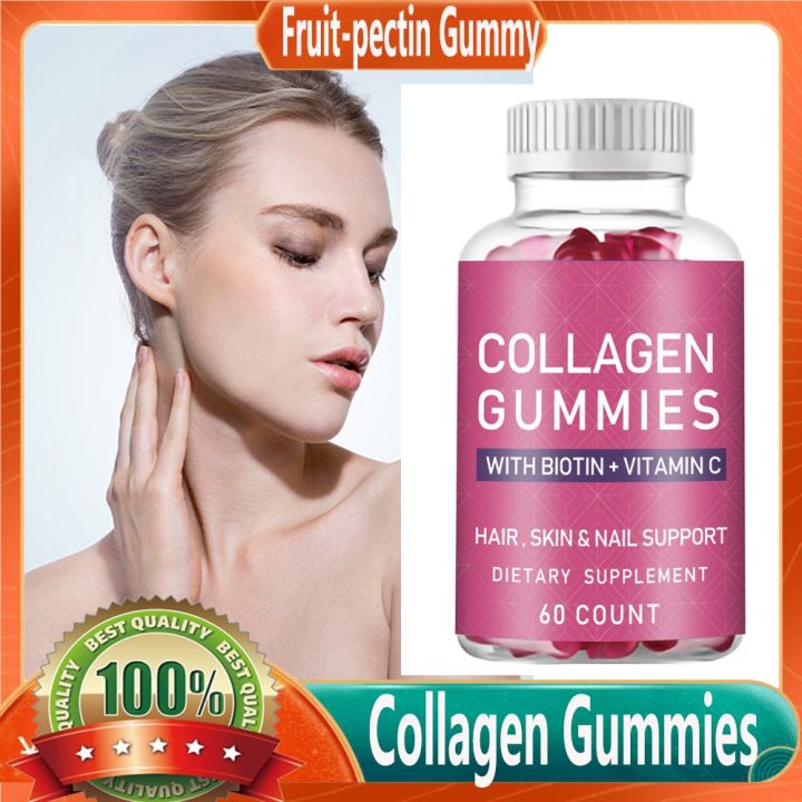 immediate delivery Collagen Gummies with Biotin + Vitami C Hair, Skin ...