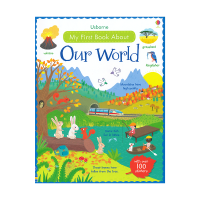 Usborne my first book about our world our world life common sense enlightenment cognition childrens theme word Sticker Book puzzle original English imported childrens English book
