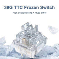 Upgrade TTC Frozen Switch V2 Mechanical Keyboard Silent Mute Linear 39g 3 pins Same Hand feel as Gold Pink RGB Transparent