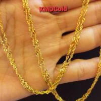 KMDGold สร้อยคอทองคำแท้มาตรฐานทองเยาวราช 1สลึงลายดิสโก้