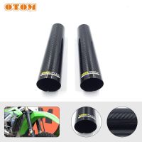 For Husqvarna KTM Motorcycle Fork Guard Shock Absorber Cover Protection Yamaha Kasawaki Suzuki Honda Pit Dirt Bike Carbon Fiber