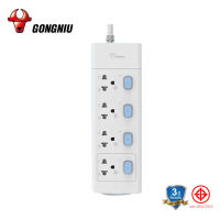 ปลั๊กไฟ GONGNIU รุ่นT3040 กำลังสูงสุด 2300W/2500W-10A ปลั๊กไฟมาตรฐาน ปลั๊กไฟต่อพ่วง 3 เมตร มาตรฐาน มอก วัสดุทนไฟ750องศา รับประกันนาน 3 ปี