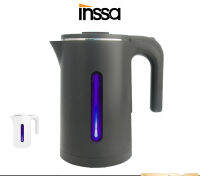 เงินอุดหนุนสำหรับไปรษณีย์INSSA Electric Kettle กาต้มน้ำไฟฟ้า กาน้ำร้อน กาต้มน้ำไฟฟ้าสแตนเลส  1.8 ลิตร  ต้มน้ำเดือดเร็วทันใจ 304 สแตนเลส DRSH002