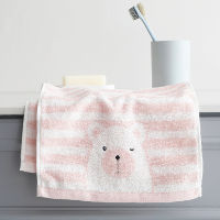 25*50cm Cute Small Towel Cartoon Bear Towel 100 Cotton Jacquard Childrens Cleaning Face Towel Textile Daily Necessities