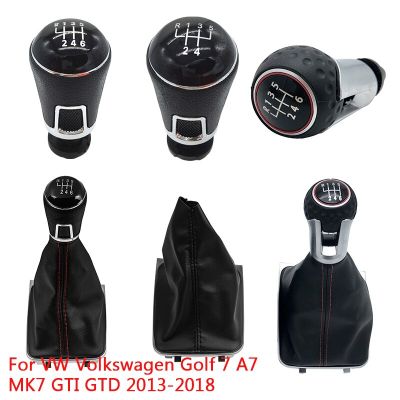 สำหรับ VW Volkswagen Golf 7 A7 MK7 GTI GTD 2013 2014 2015 2016 2017 2018เกียร์รถยนต์ติดลูกบิดเลื่อนระดับพร้อมเคสรองเท้าบูทหนัง Nuopinyue