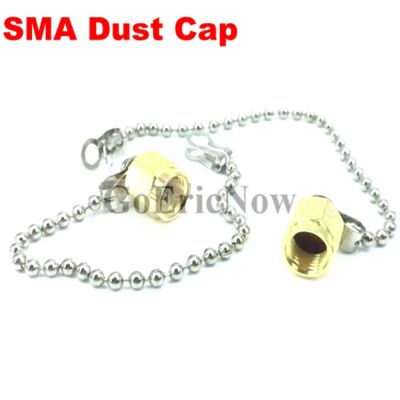 10 pcs /lot RF Connector  SMA Dust cap with chain Goldplated SMA metal protective cap Connector Plug Electrical Connectors