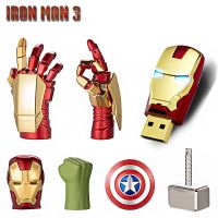 แฟลชไดร์ฟ flash drive แฟลชไดร์ฟ usb แฟลชไดรฟ์รูปทรง The Avengers Iron Man กัปตันอเมริกาไอออนแมน 8-32GB Usb 2.0