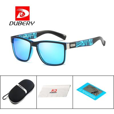 DUBERY Spuare Mirror Summer Brand Design Polarized Sunglasses Men Driver Shades Coating Fashion Square Male Summer UV400 Oculos Cycling Sunglasses