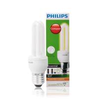 หลอดประหยัดไฟ Philips ESSENTIAL 11W E27 2U 3U แสงขาว Daylight
