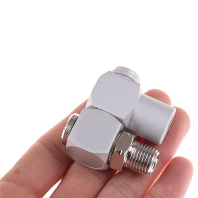 1x Air Line Connector Aluminum Material Screw Joint Adjustable Swivel 1/4 Inch BSP Pneumatic Fitting