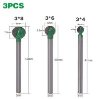ดอกเราเตอร์แกะสลักทรงกลมสำหรับงานไม้ขนาด3มม./6มม. แกนโค้งเครื่องมือกัด Cnc รัศมีเราเตอร์ทังสเตนคาร์ไบด์บิตสำหรับงานไม้