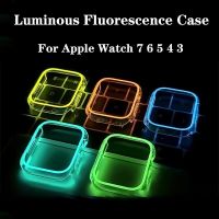 Luminous Case for Apple Watch Serie 8 7 6 SE 5 4 3 2 1 iWatch Ultra 49mm 45mm 41 44 40 38mm Screen Protector Fluorescence Cover