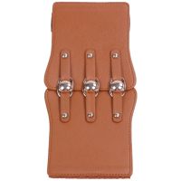 imitation leather 12CM Wide Elastic Cinch Belt for Lady Brown