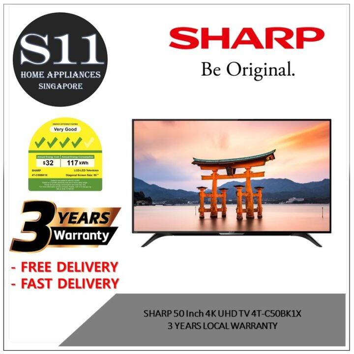SHARP 50 Inch 4K UHD TV 4TC50BK1X 3 YEARS LOCAL WARRANTY Lazada
