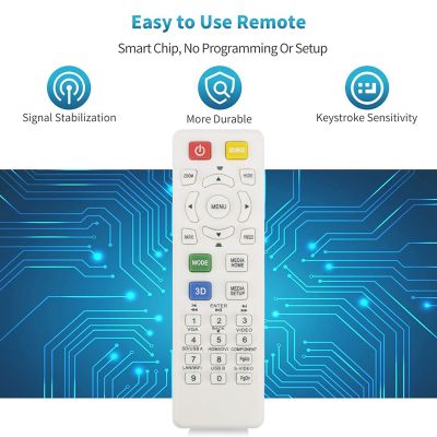 Replace Remote Control for Projector X115 X125H X135WH H6517ABD D602 D622DE145F EV-S62 HE-801K V31S X124PH X134PWH