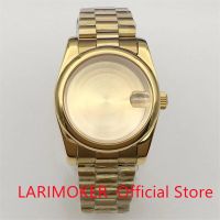 case LARIMOKER 36mm/40mm bracelet gold case sapphire glass fit NH35 NH36 ETA2836 Miyota 8215 821A Mingzhu DG2813 3804 movement