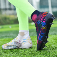 Original Soccer Shoes Men High-top Football Boots Breathable Nonslip Futsal Shoes TFAG Cleats Indoor Soccer Boots Kids Sneakers