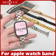 Vòng tay dây kim loại For apple watch ultra 49mm Series 8 7 6 se dây đeo
