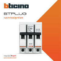 BTicino ลูกย่อยเซอร์กิตเบรกเกอร์ ชนิด 3 โพล 40 แอมป์ 10kA Plug-In BTPLUG 2 Branch Breaker 3P ,40A 10kA รุ่น BTP3C40H สั่งซื้อได้ที่ร้าน BTiSmart