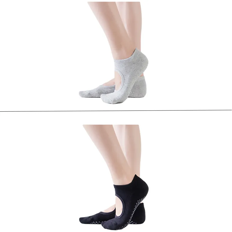4 Pair Yoga Socks Non Slip Pilates Socks with Grips Women Barre