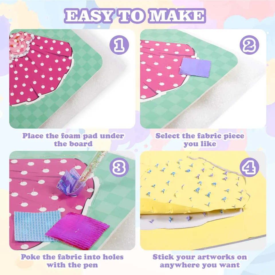 Creative Puzzle Puncture Painting For Kids 8-12,diy Princess Dress