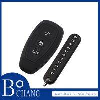 Bochang เคสกุญแจรถอัจฉริยะซิลิโคนพร้อมบัตรจอดรถสำหรับ Ford Kuga Ecosport Acc