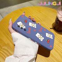 Jlingji เคสสำหรับ Vivo X30 Pro,เคสแฟชั่นลายหมีเชอร์รี่เคสมือถือนิ่มบางขอบสี่เหลี่ยมด้านข้างเคสซิลิโคนนิ่มเคสป้องกันการกระแทก