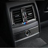 【hot】 Carbon Interior Rear Air Conditioning Outlet Trim Cover Sticker 3 F30 3GT F34 2013-19 Car Accessories