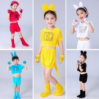 [Factory Direct Sales] International S Day Animal Performance Little White Rabbi Childrens Costume Rabbit Mouse Cat Dog Carp Dance Kindergarten BY4525