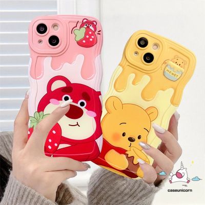 ❀ เคสนิ่ม ลายการ์ตูนหมีพูห์ สตรอเบอร์รี่ สําหรับ Oppo A17 A95 A16 A15 A17K A57 A96 A54 A78 A54s A77 A12 A5s A55 A76 A16s A3s A5 A9 A74 A7 A16K A1k A53 Reno 8T 8 5F 7Z 6 เคส