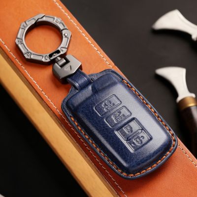 4 Buttons Smart Key Cover Leather Case Car Keyring Shell for Toyota Camry Corolla RAV4 Highlander Avalon 2015 2016 2017