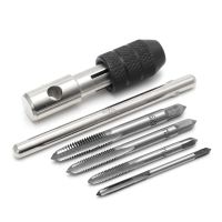 【cw】 5 Pcs T Type Hand Screw Thread Taps M4 M5 Set With Wrench Tools New T12 Drop ship ！