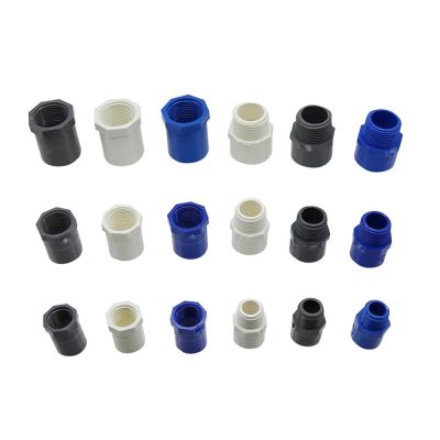 1/2 3/4 1 Female/Male Thread to Inner Diameter 20/25/32mm PVC Connector Water Pipe Fitting PVC Hose Repair Adapter BSP Thread