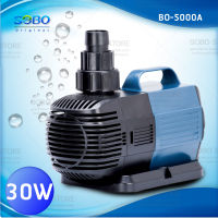 ปั๊มน้ำประหยัดไฟ SOBO BO-5000A ECO Water Pump 30 W ปั๊มน้ำพุ ปั๊มน้ำตก ปั๊มแช่ ปั๊มบ่อปลา BO5000Aให้กำลังแรง และสม่ำเสมอ