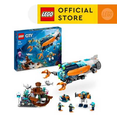 LEGO City 60379 Deep-Sea Explorer Submarine Building Toy Set (842 Pieces)