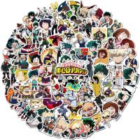 hot【DT】 10/50/100pcs Anime Academia Stickers Laptop Skateboard Midoriya Might Boku No Sticker