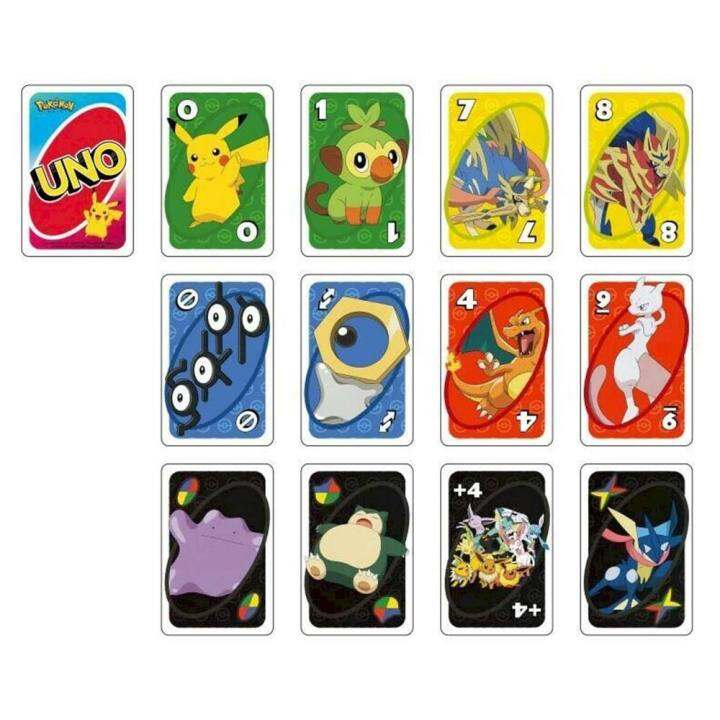 uno-pokemon-108-pcs-การ์ดเกมเกมกระดานของเล่นสำหรับของขวัญเด็ก-รวม-2-กฎพิเศษ