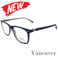 กรอบแว่นตา สำหรับตัดเลนส์ แว่นสายตา แว่นตา รุ่น Vancuver 3012 C-5 สีดำตัดเทา ทรงรี ขาสปริง วัสดุ พลาสติกพีซี เกรดเอ เบา เหนียว ไม่แตกหัก