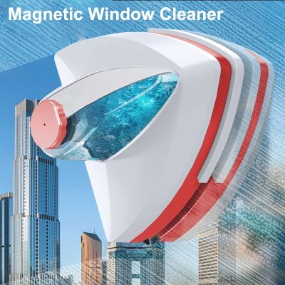 [2023ใหม่] ทีทำความสะอาดหน้าต่างแม่เหล็กปัดน้ำฝนการระบายน้ำอัตโนมัติ,แปรงทำความสะอาดหน้าต่างกระจกสองด้านอุปกรณ์ทำความสะอาดของใช้ในครัวเรือน