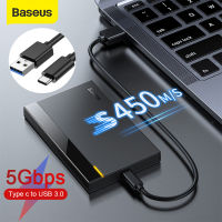 BASEUS HDD กรณี 2.5 SATA เพื่อ USB อะแดปเตอร์ฮาร์ดไดรฟ์ Enclosure สำหรับ SSD ดิสก์ HDD กล่อง Type C กรณี HD ภายนอก HDD สถานีเชื่อมต่อ