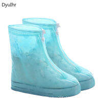 DyuIhr simple color rain boot cover waterproof non-slip thickened wear-resistant shoe cover outdoor travel portable shoe cover