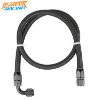 CPE ided Fuel Line Hose Kit 1m ided Nylon Stainless Steel Fuel Line Hose with 2PCS Swivel Fuel Hose Fitting Adapter Kit