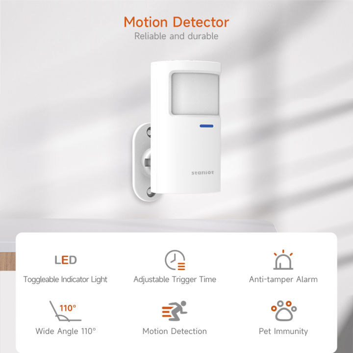 staniot-motion-sensor-smart-home-pir-motion-detector-การป้องกันความปลอดภัย-toggleable-ไฟแสดงสถานะทำงานร่วมกับระบบเตือนภัย