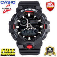 ต้นฉบับ G-Shock GA700 ผู้ชายกีฬานาฬิกาคู่แสดงเวลา 200 เมตรกันน้ำกันกระแทกเวลาโลก LED แสงอัตโนมัติรับประกัน 4 ปี GA-700-1A (ใหม่แท้)