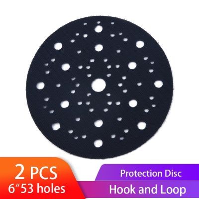2pcs Ultra-thin Surface Protection Disc 6 inch 53 holes 150mm Hook and loop Pad Power Tools Accessories for Polishing &amp; Grinding