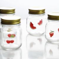 【LZ】✤☒  Pequeno frasco de chá vidro portátil eierdoos vershoudbakjes palito caixa flor casa armazenamento selado mini portátil frutas