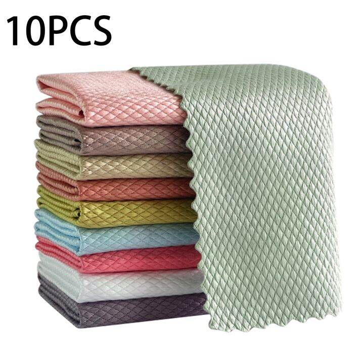 5-10pcs-wave-pattern-fish-scale-cloth-rag-water-absorbable-glass-kitchen-cleaning-cloth-wipes-table-chiffon-de-nettoyage-30x40cm