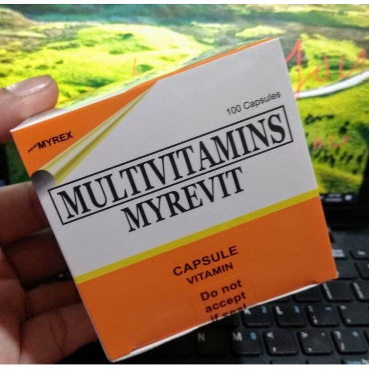 MULTIVITAMINS (MYREVIT) 100 CAPSULES IN A BOX Folic Acid Vit A B C D E